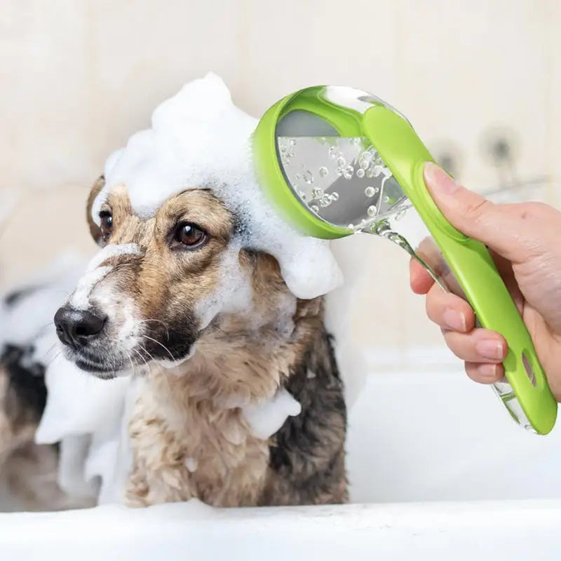 Pets Washing Shampoo Brush With Soap Dispenser Soft Silicone Pet Grooming