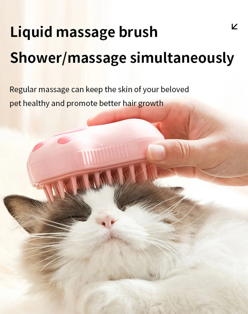 3 in 1 Pet Brush Cat Steam Brush Comb Dog Brush Electric Spray