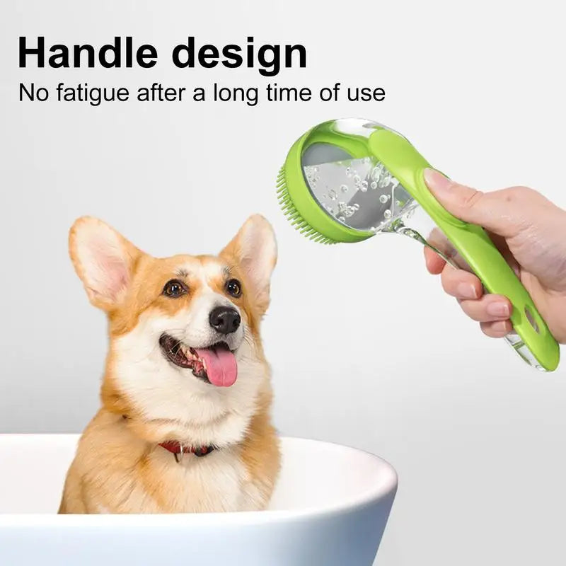 Pets Washing Shampoo Brush With Soap Dispenser Soft Silicone Pet Grooming