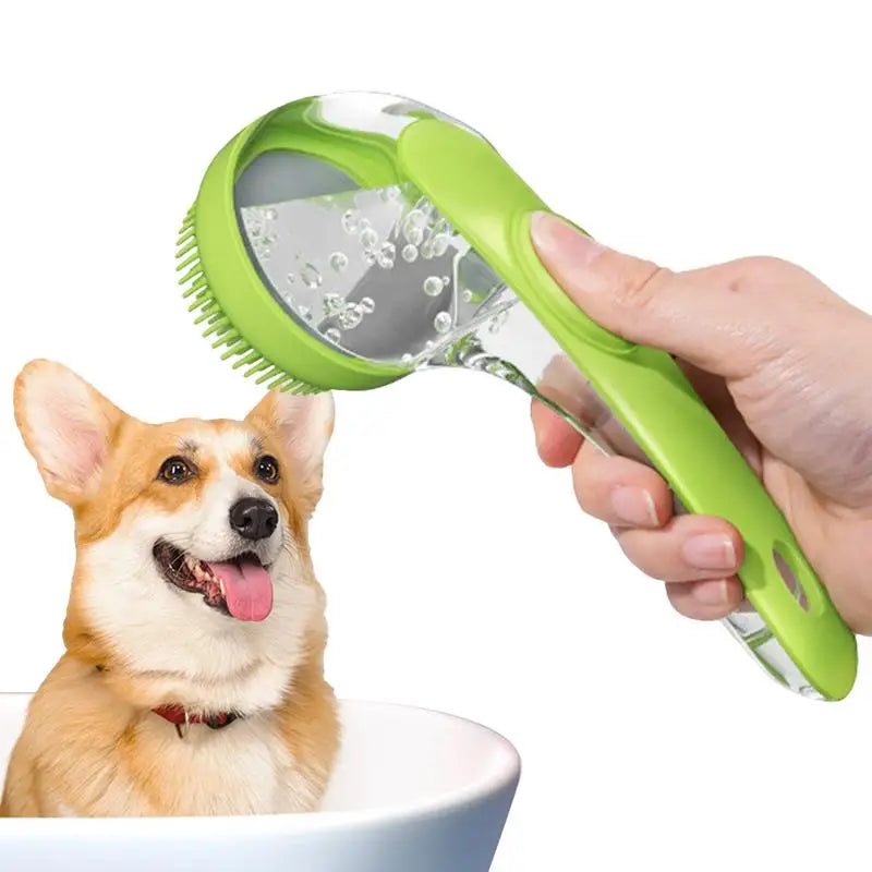 Pets Washing Shampoo Brush With Soap Dispenser Soft Silicone Pet Grooming