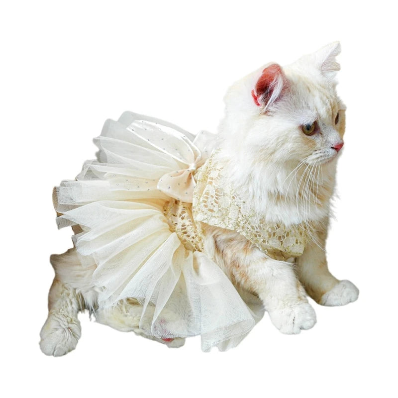 New Summer Wedding Dress Pet Cats Wedding Dress