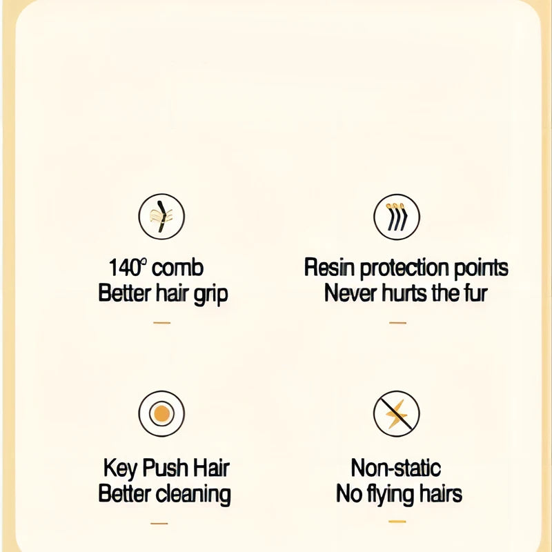 Pet Comb One-Key Hair Removal Cleaning Brush