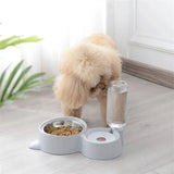 New 2-in-1 Cat Bowl Water Dispenser Automatic Water Storage