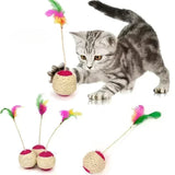 1Pc Cat Toy Sisal Scratching Ball Training Interactive Toy for Kitten