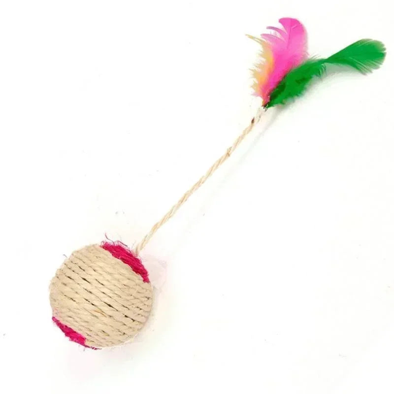 1Pc Cat Toy Sisal Scratching Ball Training Interactive Toy for Kitten