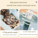 2 In 1 Tilted Automatic Pet Food And Water Feeder Gravity Food Feeder and Waterer
