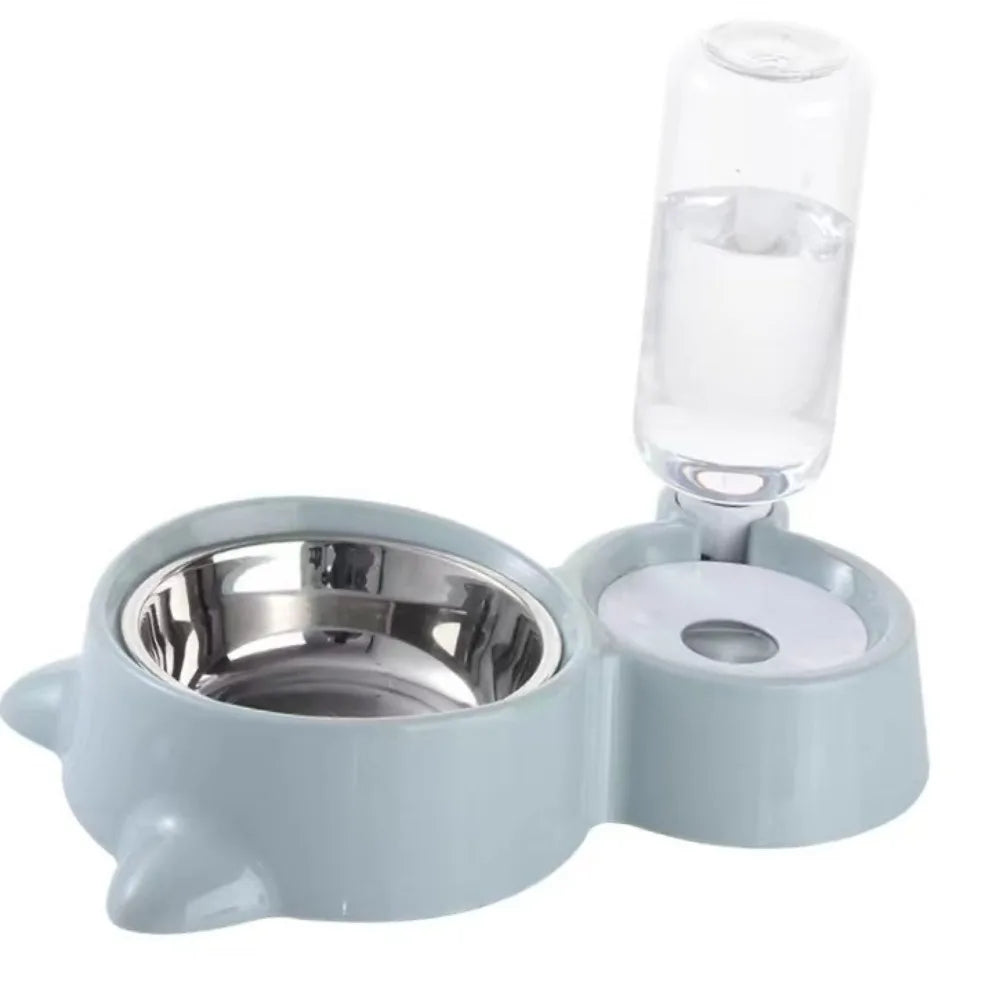 New 2-in-1 Cat Bowl Water Dispenser Automatic Water Storage