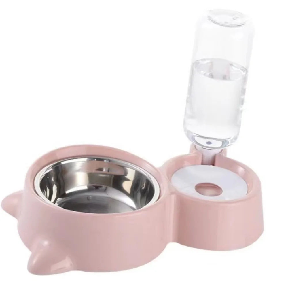 New 2-in-1 Cat Bowl Water Dispenser Automatic Water Storage