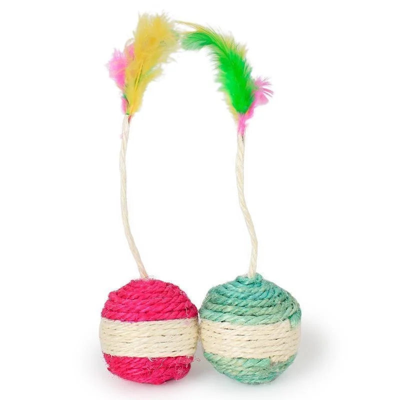 1Pc Cat Toy Sisal Scratching Ball Training Interactive Toy for Kitten
