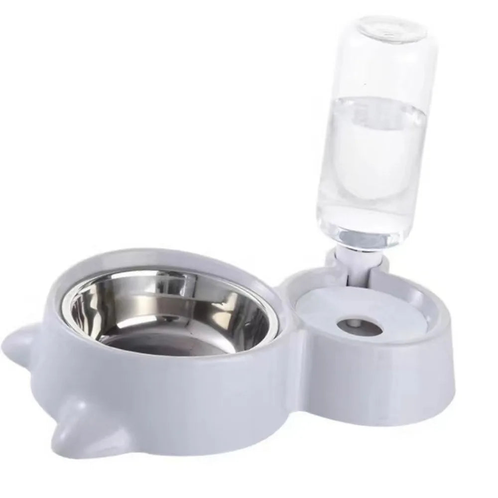 New 2-in-1 Cat Bowl Water Dispenser Automatic Water Storage