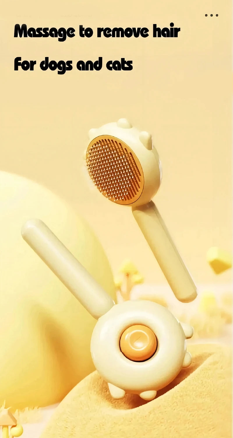 Pet Comb One-Key Hair Removal Cleaning Brush