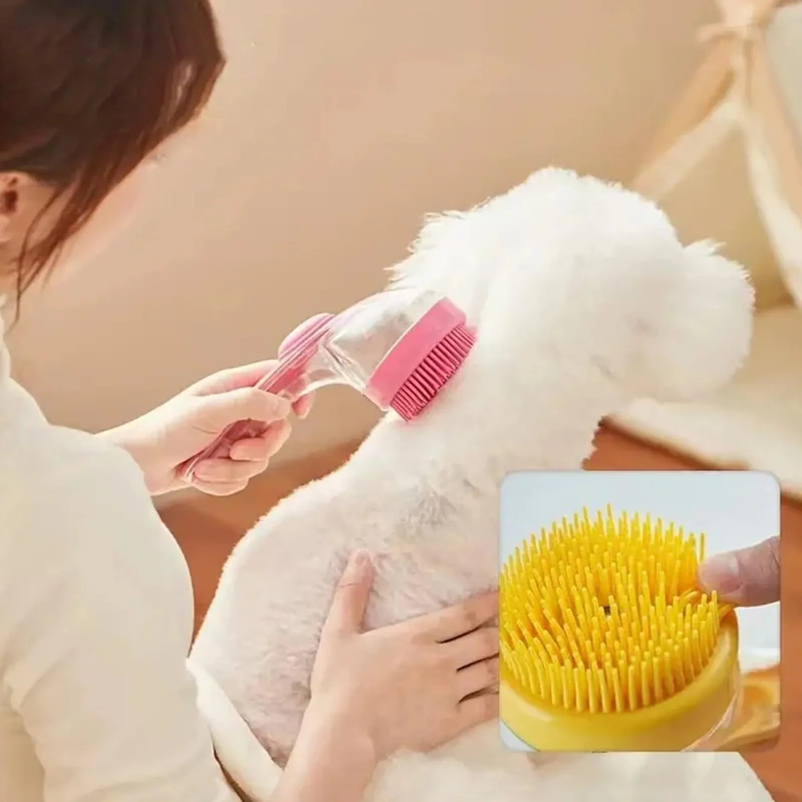 Soft Silicone Pet Bathing Brush Cat Massage Brush Pet Grooming