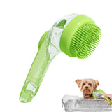 Pets Washing Shampoo Brush With Soap Dispenser Soft Silicone Pet Grooming