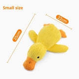 Dog toy plush companion sleeping duck bite resistant teeth