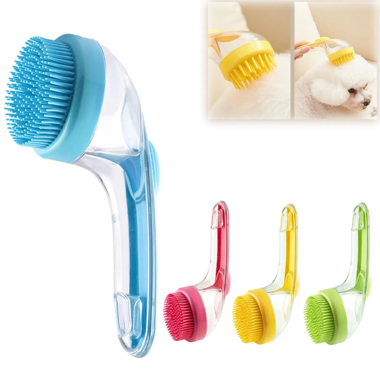 Soft Silicone Pet Bathing Brush Cat Massage Brush Pet Grooming