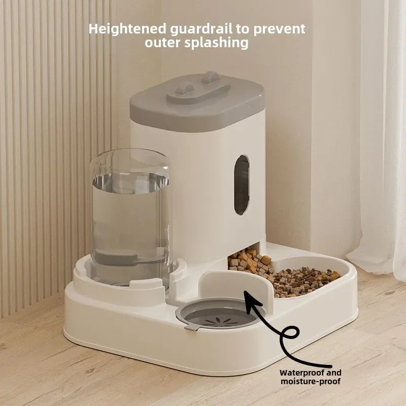 Cat  Automatic Feeder Food Bowl With Water Fountain
