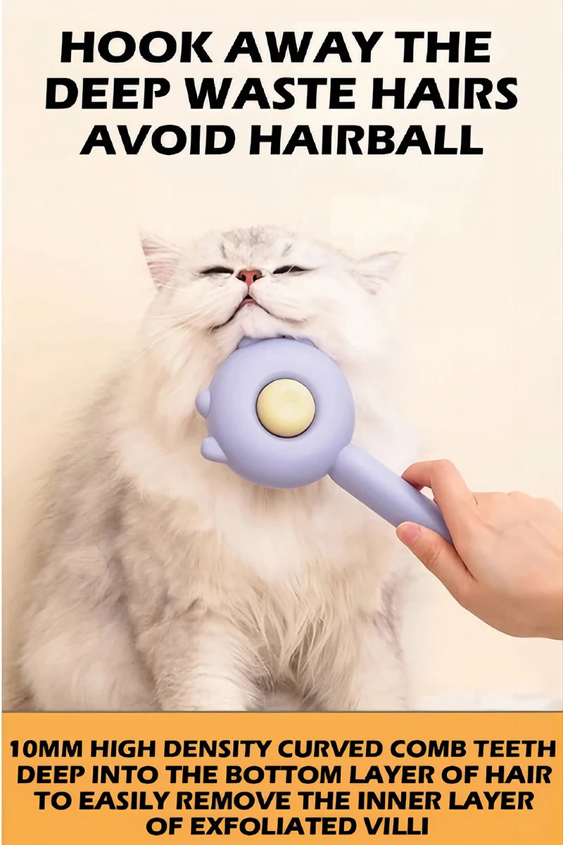 Pet Comb One-Key Hair Removal Cleaning Brush