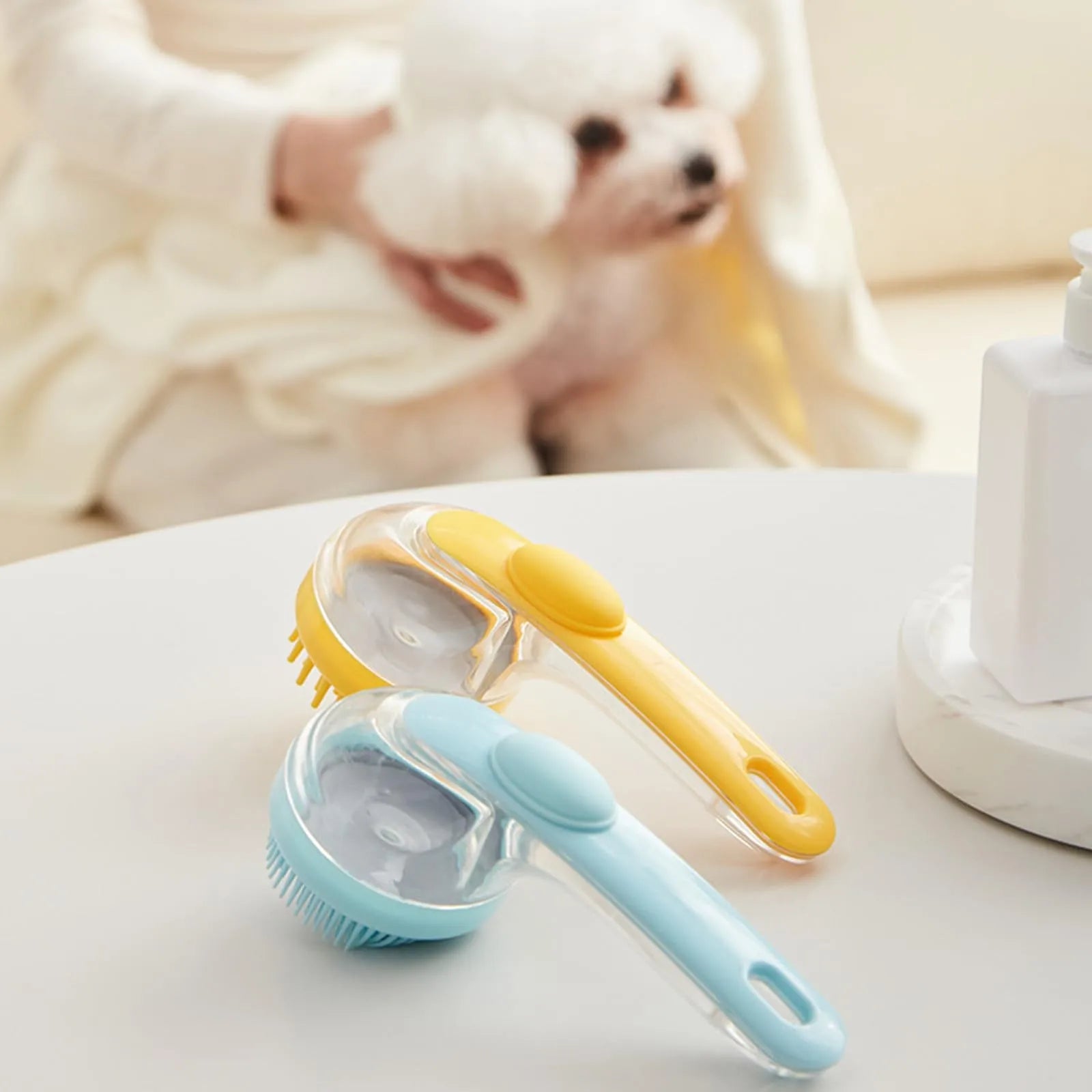Soft Silicone Pet Bathing Brush Cat Massage Brush Pet Grooming