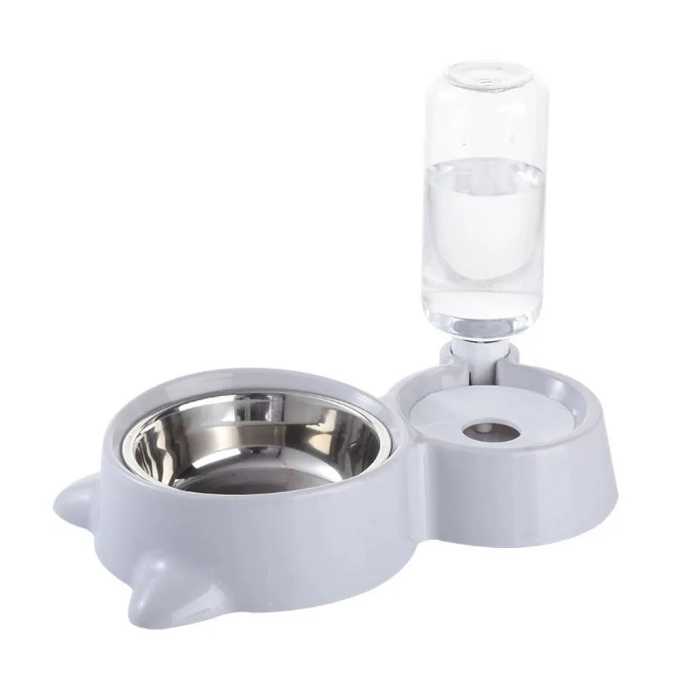 New 2-in-1 Cat Bowl Water Dispenser Automatic Water Storage