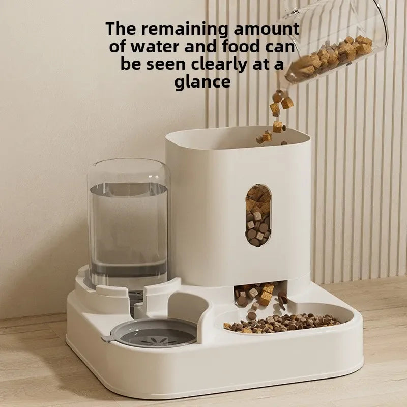 Cat  Automatic Feeder Food Bowl With Water Fountain