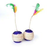 1Pc Cat Toy Sisal Scratching Ball Training Interactive Toy for Kitten
