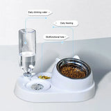 Pet Food Bowl Food Container with Waterer Pet Waterer Feeder