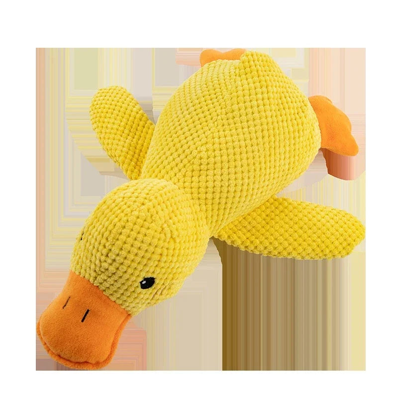 Dog toy plush companion sleeping duck bite resistant teeth