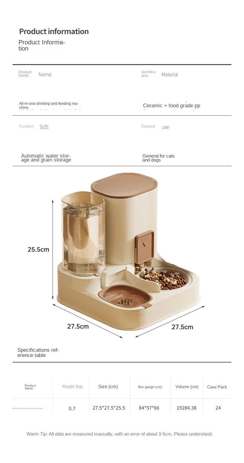 New Cat Large Capacity Water Dispenser Dry Wet Separation for Automatic Feeder