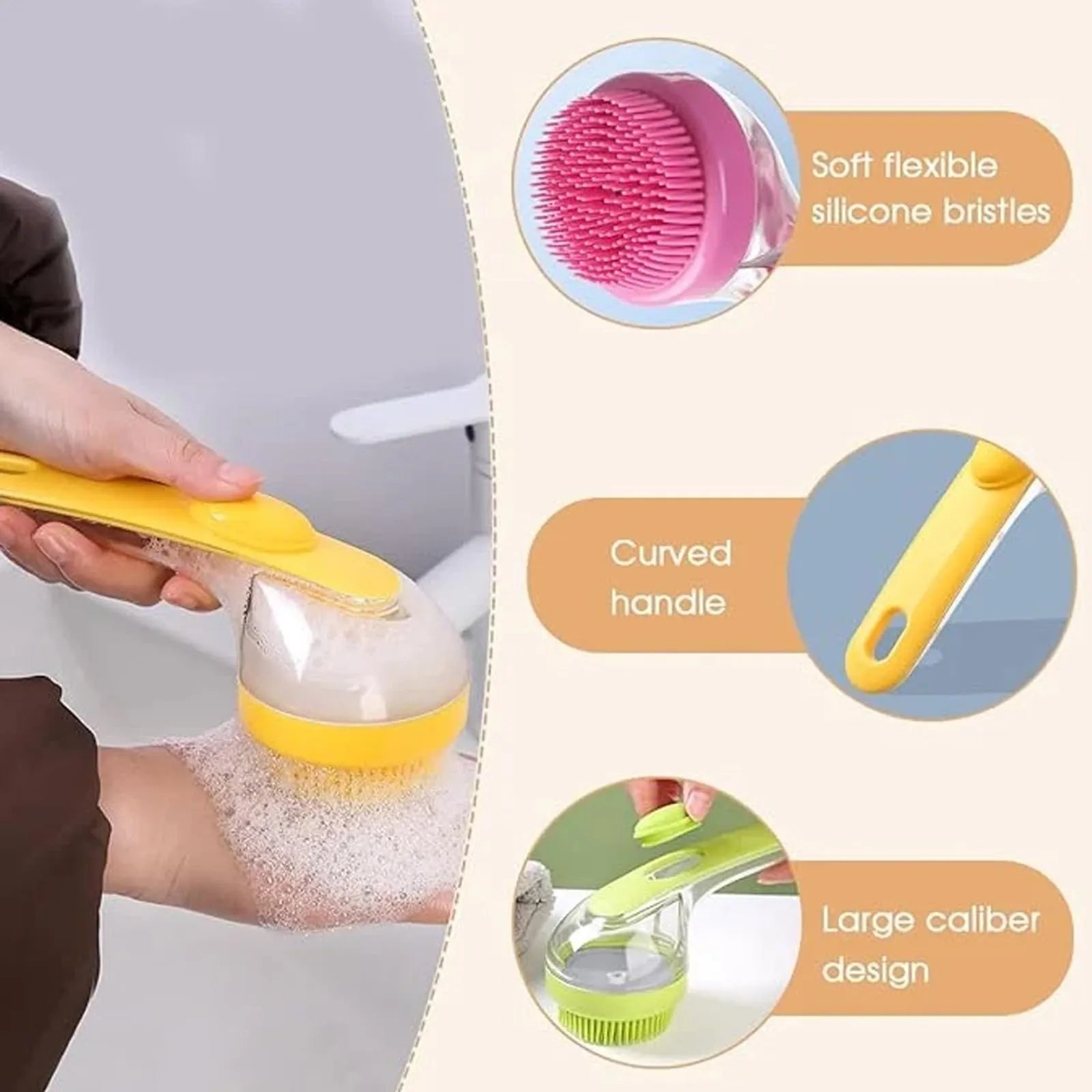 Soft Silicone Pet Bathing Brush Cat Massage Brush Pet Grooming