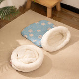Winter Warm Pet Sleeping Bag Lamb Wool Warm Kitten Nest