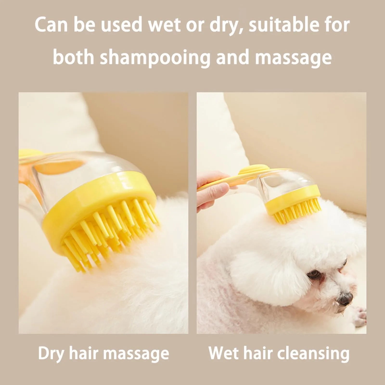Soft Silicone Pet Bathing Brush Cat Massage Brush Pet Grooming