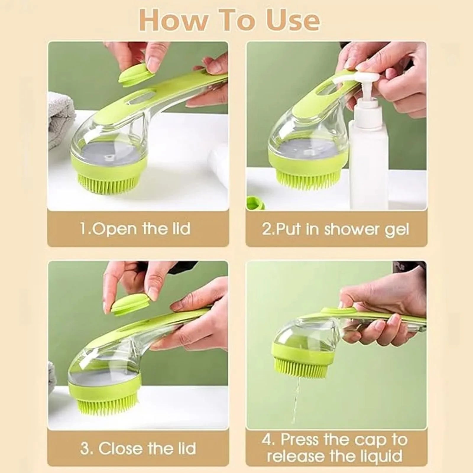 Soft Silicone Pet Bathing Brush Cat Massage Brush Pet Grooming