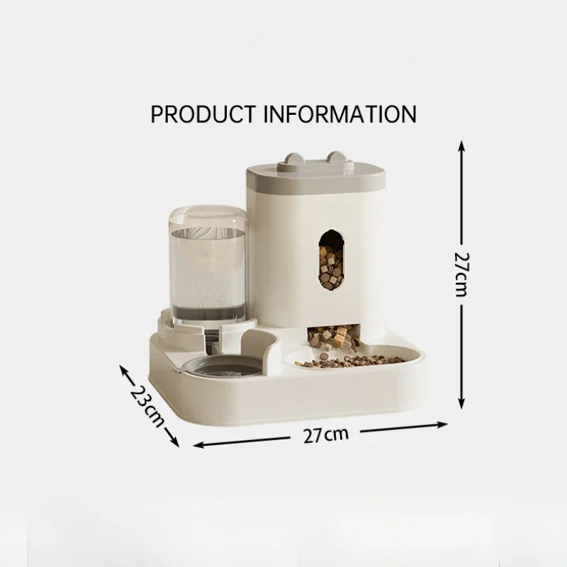 Cat  Automatic Feeder Food Bowl With Water Fountain