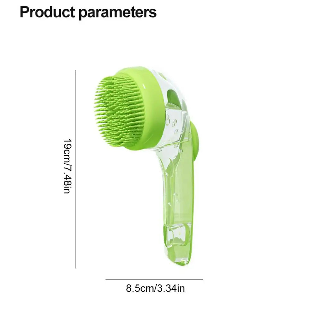 Pets Washing Shampoo Brush With Soap Dispenser Soft Silicone Pet Grooming