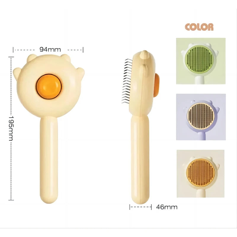 Pet Comb One-Key Hair Removal Cleaning Brush