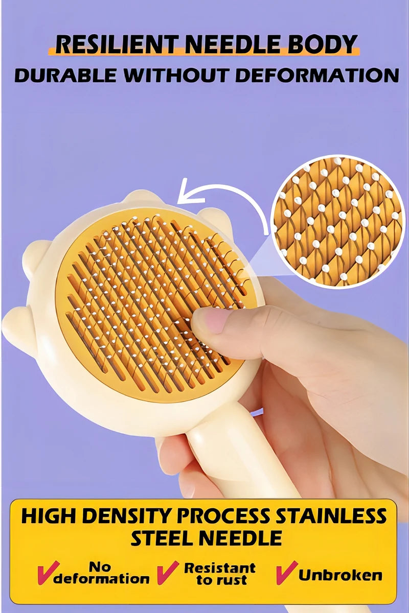 Pet Comb One-Key Hair Removal Cleaning Brush