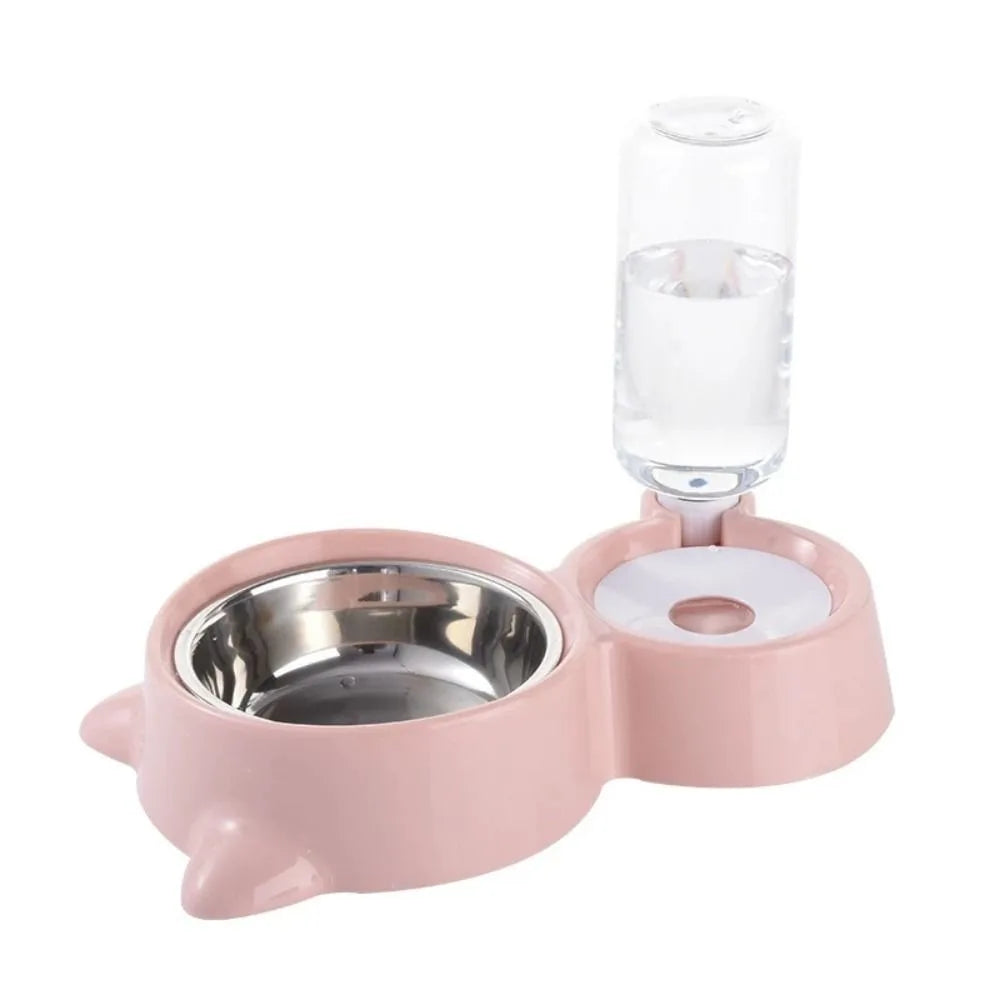 New 2-in-1 Cat Bowl Water Dispenser Automatic Water Storage