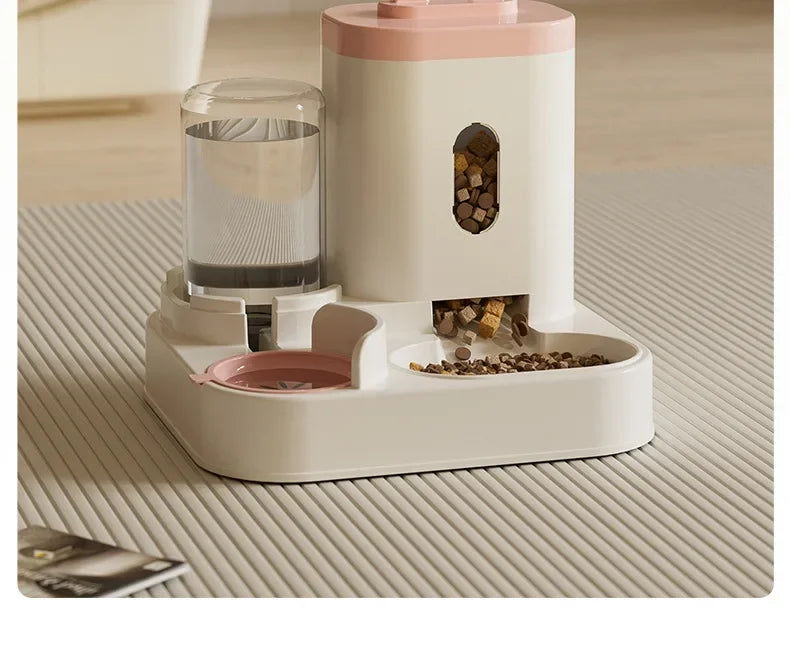 Cat  Automatic Feeder Food Bowl With Water Fountain