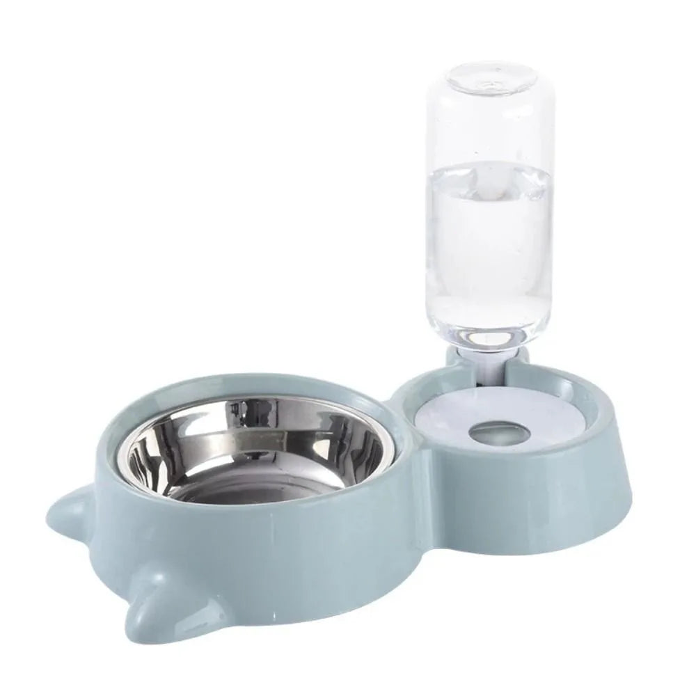 New 2-in-1 Cat Bowl Water Dispenser Automatic Water Storage